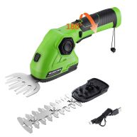 WORKPRO Cordless Grass Shear & Shrubbery Trimmer 2 in 1 Handheld Hedge Trimmer 7.2V Electric Grass Cutter 2.0Ah Rechargeable Lithium-Ion Battery