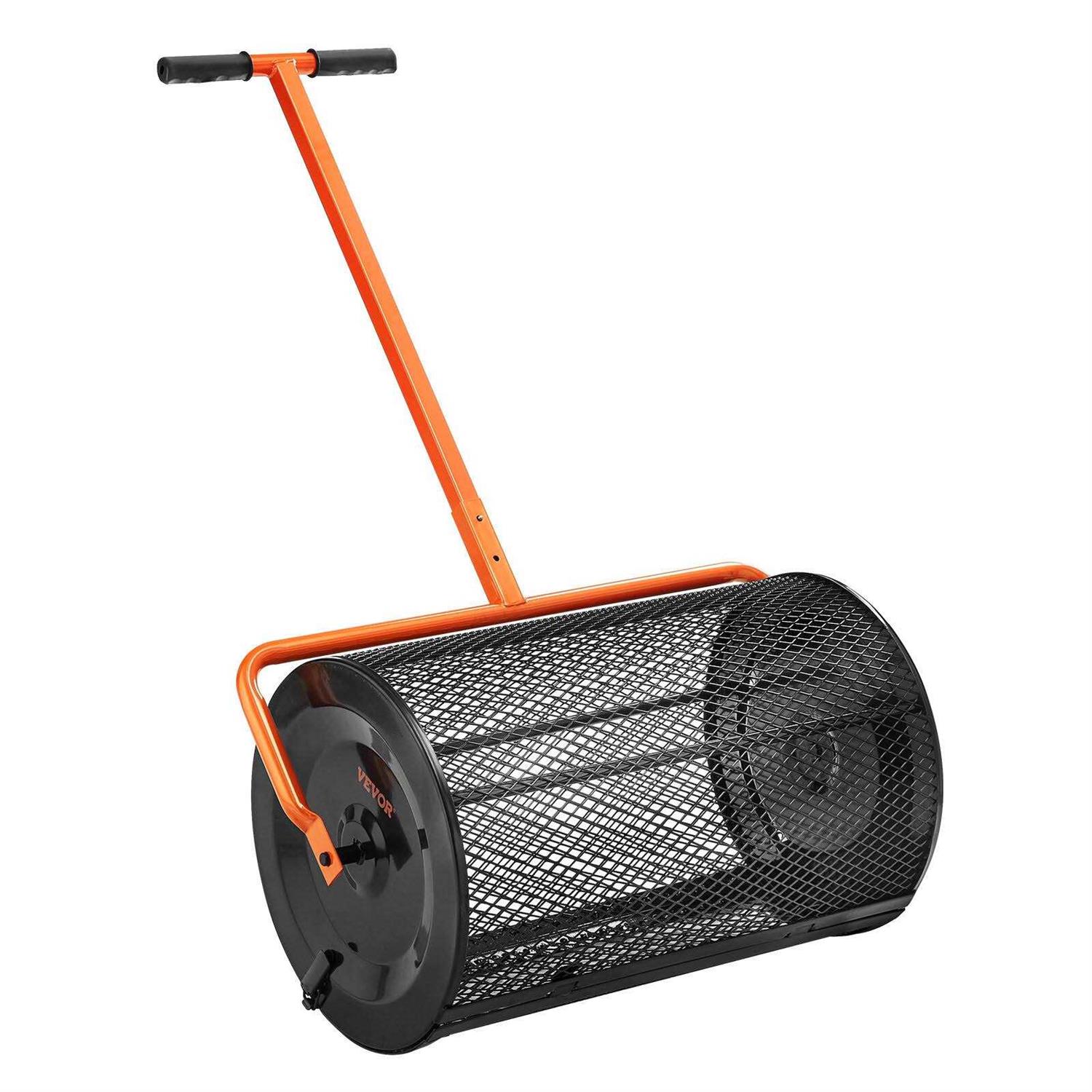 VEVOR 24 in. Compost Spreader Adjustable Heights Peat Moss Spreader Rust-Proof and Corrosion-Proof for Lawn Garden Care - Image 2