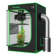 VIVOSUN S223 2×2 Grow Tent, 24x24x36 High Reflective Mylar with Observation Window and Floor Tray for Hydroponics Indoor