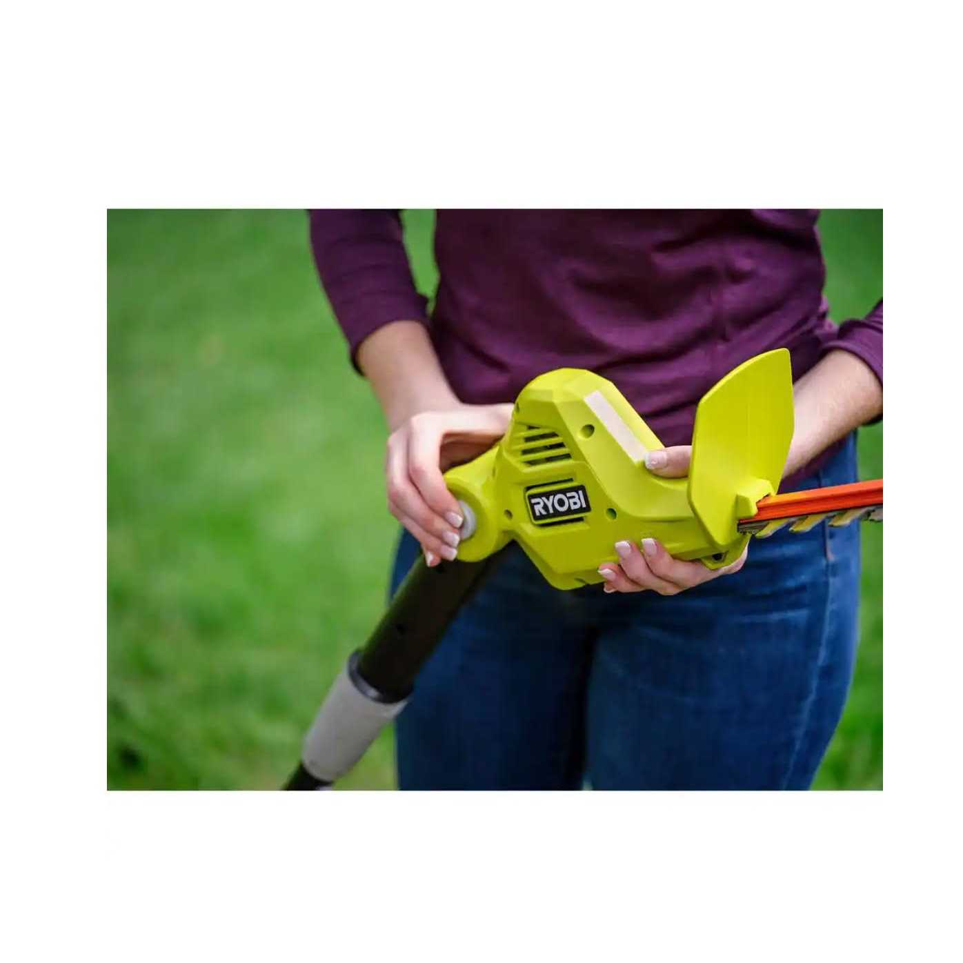 RYOBI ONE+ 18V 18in. Cordless Battery Pole Hedge Trimmer - Image 2