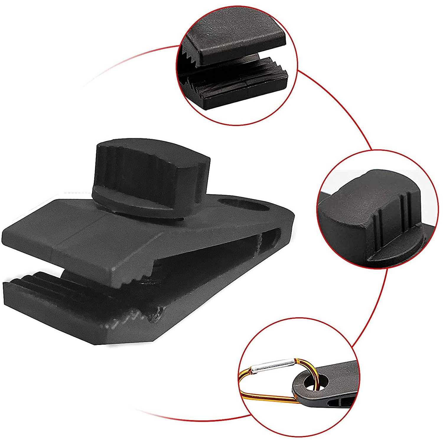 Tarp Clips Heavy Duty Lock Grip Clamps Thumb Screw Tent Clip Secures Tarps Awning Clamp Set for Camping Tarps Awnings Caravan Canopies Car Covers - Image 4