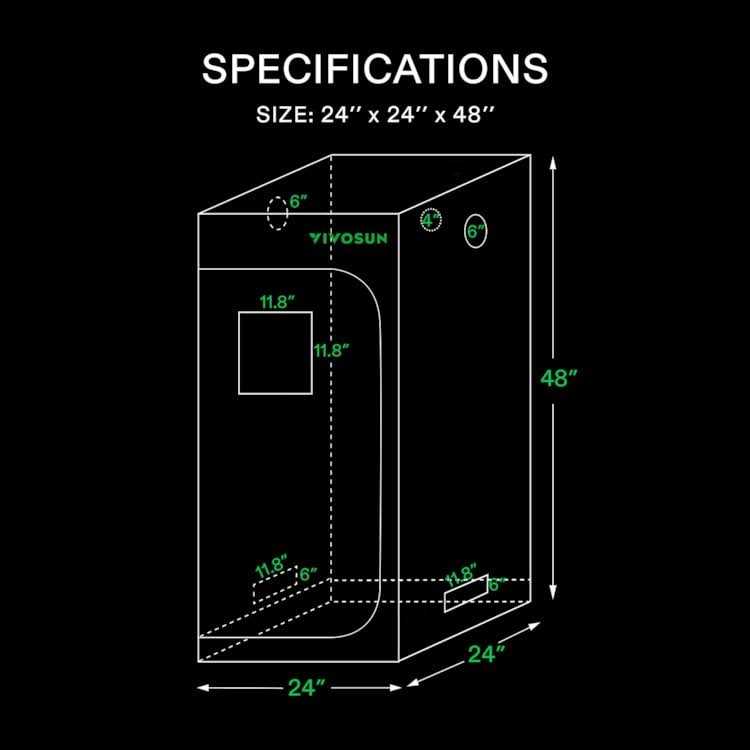 S224 2×2 Mylar Grow Tent - Image 3