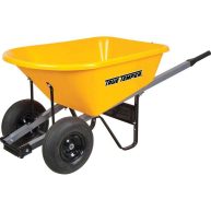 True Temper 6 cu. ft. Poly Wheelbarrow with Dual Wheels
