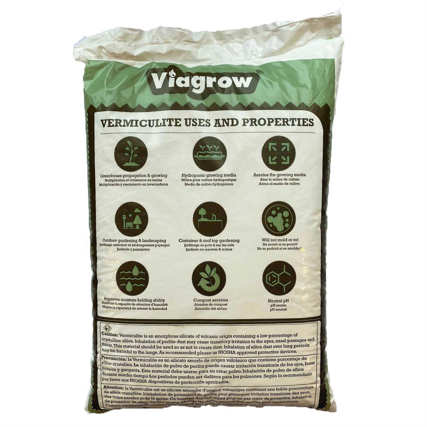Viagrow Horticultural Vermiculite 29.9 Quarts/ 1 cubic ft / 7.5 gallons / 28.25 liters - Image 3