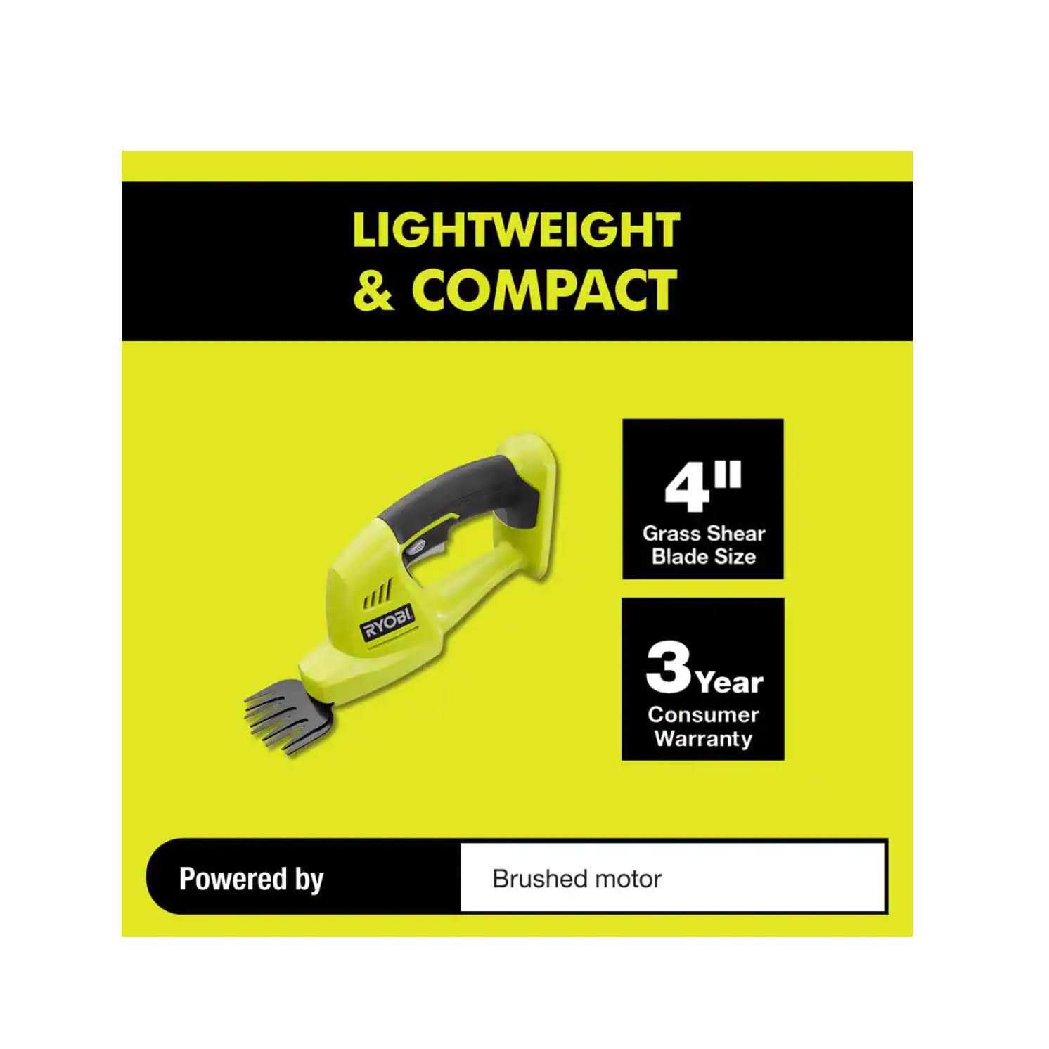 Ryobi Deal Finders ONE+ 18-Volt Cordless Battery Grass Shear Trimmer - Image 4