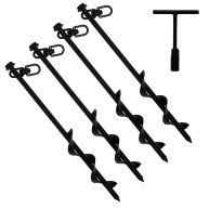 VASGOR 16” Ground Anchors Easy to Use with Drill Heavy Duty Anchor Hook for Camping Tent