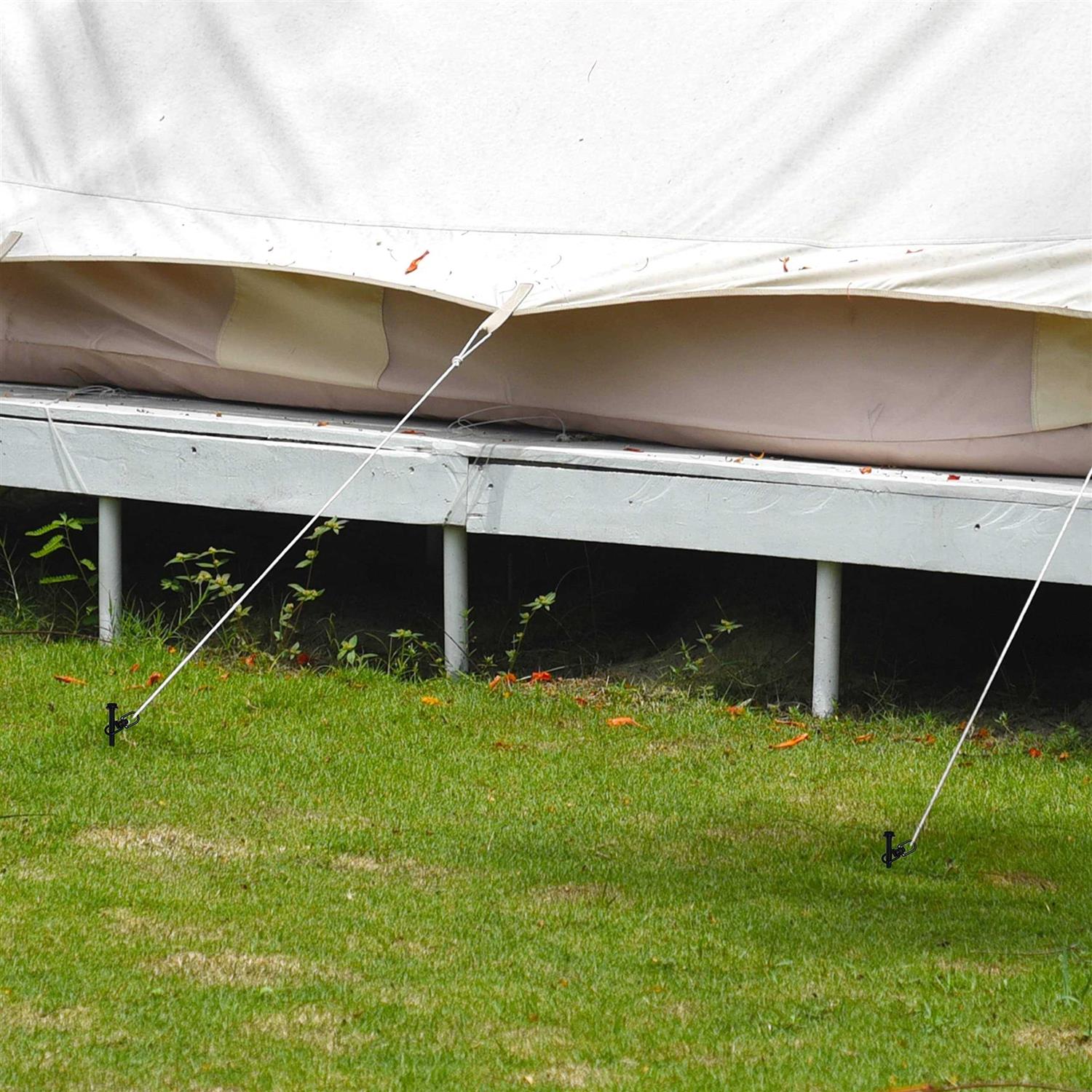 VASGOR 16” Ground Anchors Easy to Use with Drill Heavy Duty Anchor Hook for Camping Tent - Image 5