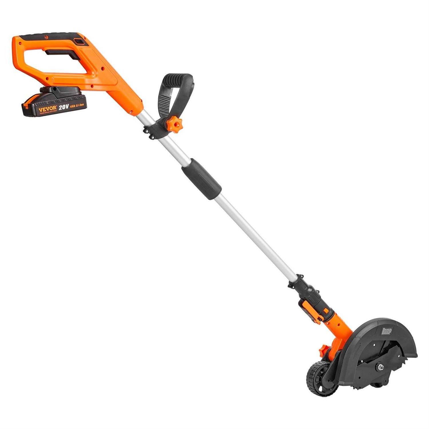 VEVOR Lawn Edger, 20 V Battery Powered Cordless Edger, 9-inch Blade Edger Lawn Tool with 3-Position Blade Depth, Battery and Charger Included - Image 5