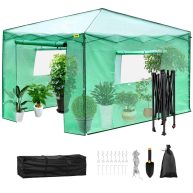VEVOR Pop-Up Greenhouse Portable Greenhouse with Doors & Windows Set Up in Minutes