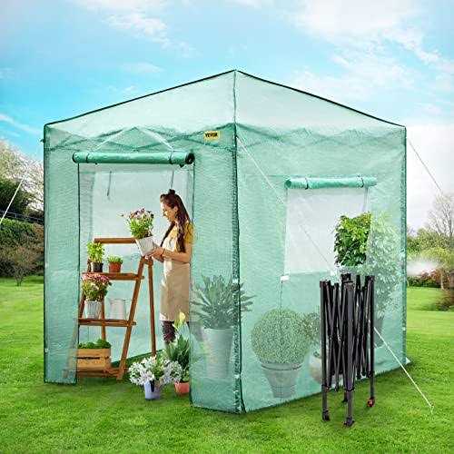 VEVOR Pop-Up Greenhouse Portable Greenhouse with Doors & Windows Set Up in Minutes