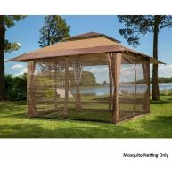 Sunjoy Keep Mosquitoes Out of Your 10 x 10 Gazebo with This Four Panel Pack of Easy to Netting with Zippers