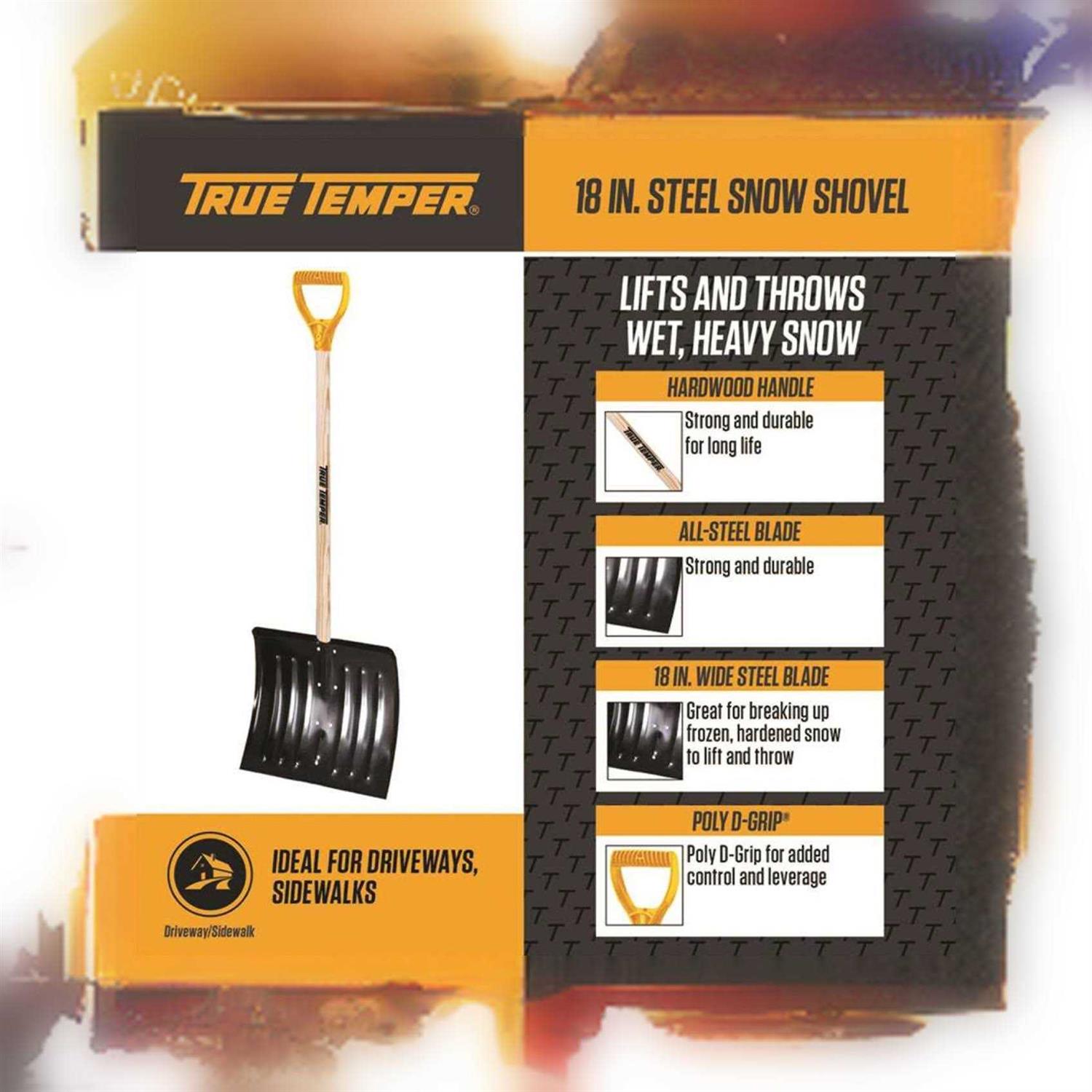 True Temper 18 in. Steel Snow Shovel 1640700 - Image 3