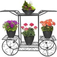Sorbus Garden Cart Stand Flower Pot Plant Holder Display Rack