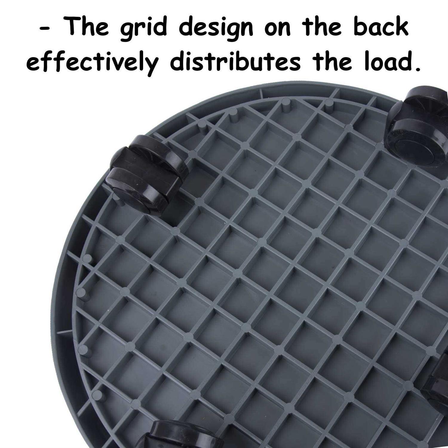 WanderingDonkey 2 Pack of 11 Inch Heavy Duty Plant Caddy with Wheels,Rolling Plant Stand Pot Trolley,Wheeled Planter Saucer Tray,Potted Flower Mover Dolly w - Image 3