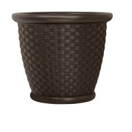 Suncast Resin Wicker Planter