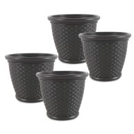 Suncast Resin Wicker Planter