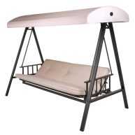 Style Selections 3-person Brown Steel Outdoor Swing GCS00395A