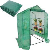 SHANGXING Walk-in Greenhouse Replacement Cover with Roll-Up Zipper PE Plant Gardening Greenhouse Cover for Gardening Plants Cold Frost