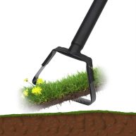 Weeding Hoe Gardening Tools Black Long Handle Heavy Duty Stainless Steel,Stirrup Hoe for Weeding and Loosening Soil