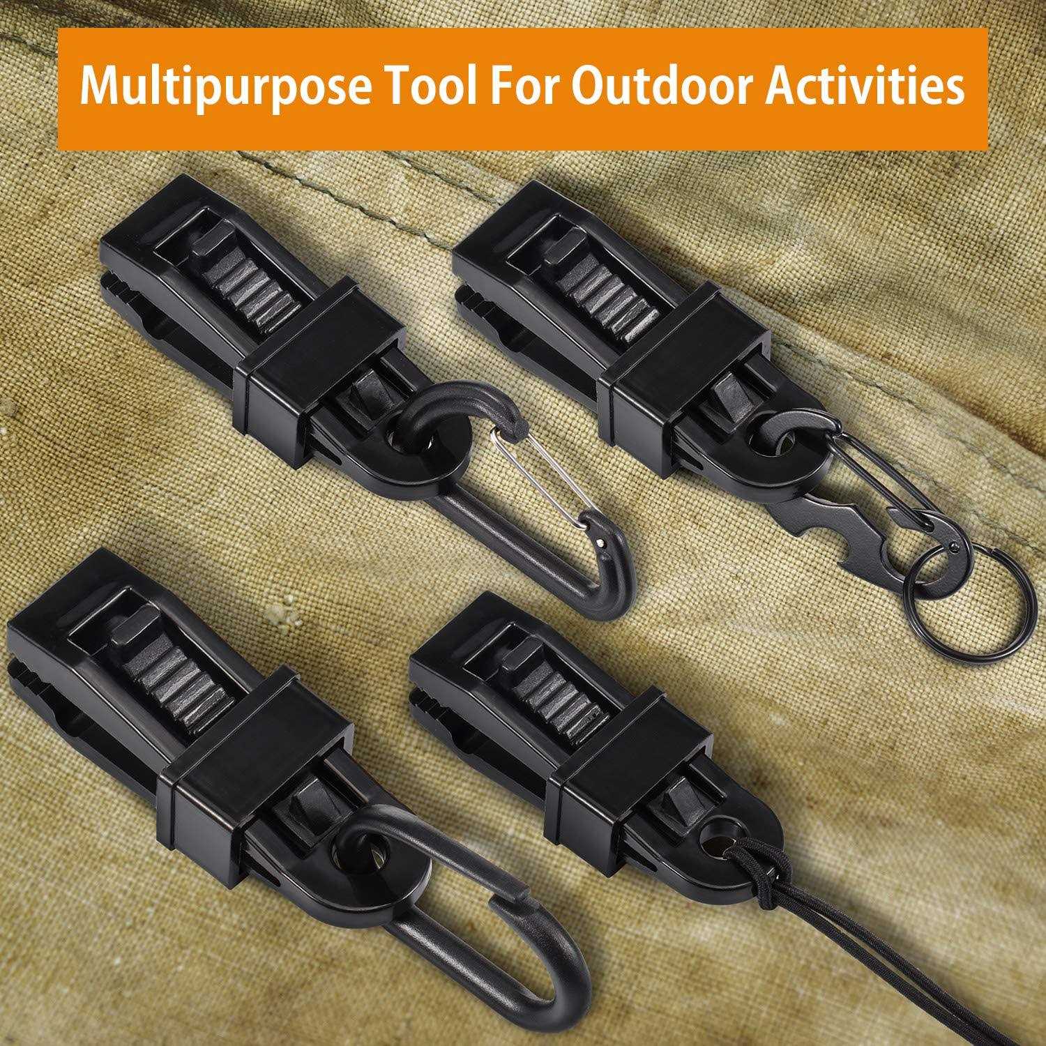 Tarp Clip Crocodile Mouth Multipurpose Secures Clamp with Strong Lock Grip Clamp Trap Clip Camping Clamp Clip Tighten Lock Grip Tent Snap - Image 3