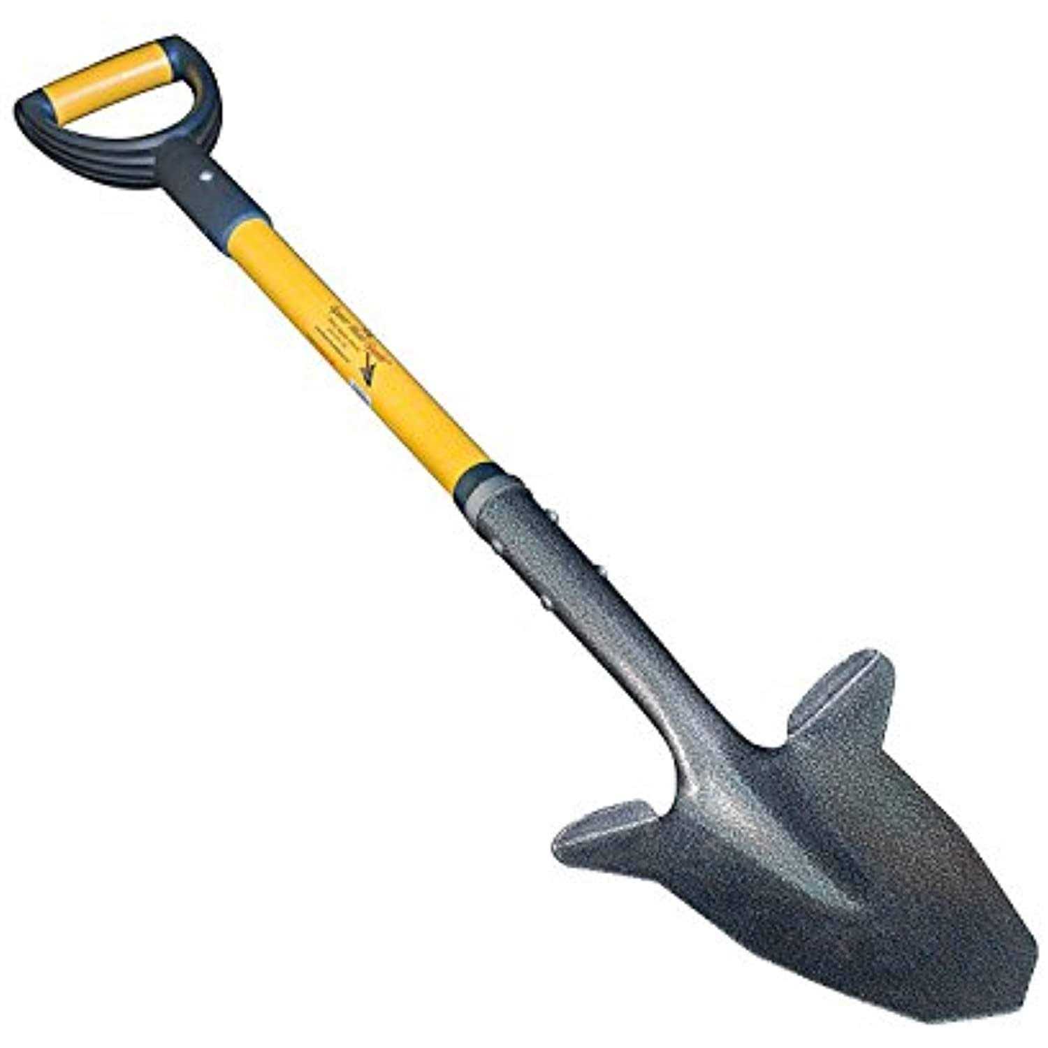 Spear Head Spade Reinforced Fiberglass Gardening Shovel with Cushioned D Grip