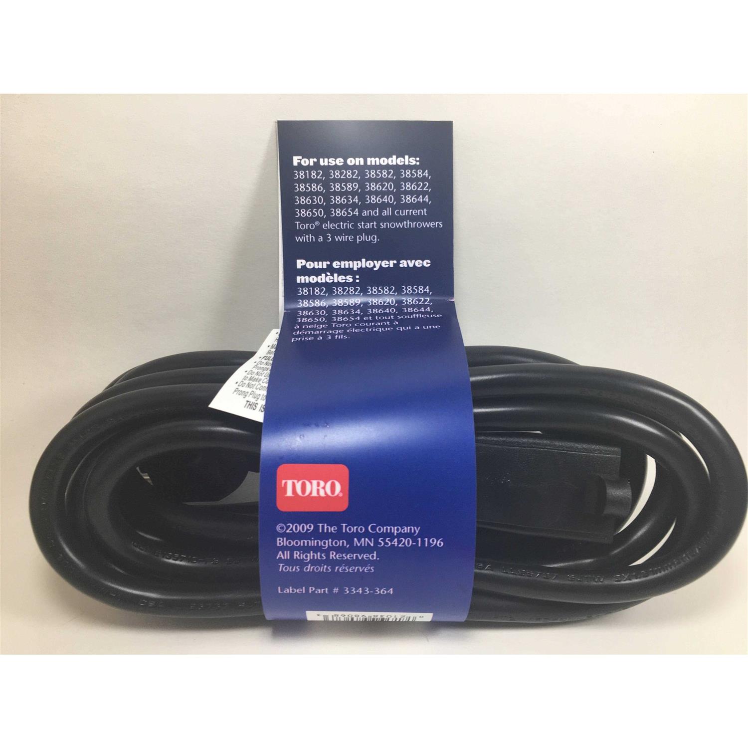 Toro 120V Electric Start Extension Cord 117-0020 - Image 4