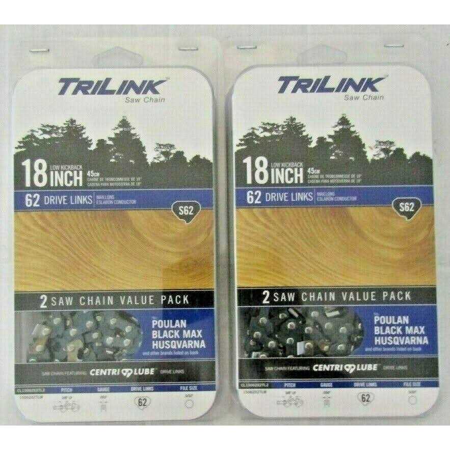 Trilink Saw Chain CL15062X2TL2 2pk 18 S62 Chain - Image 2