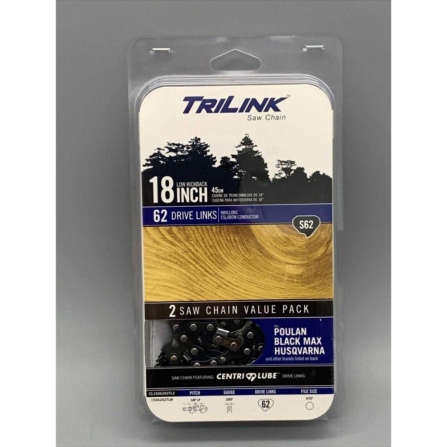 Trilink Saw Chain CL15062X2TL2 2pk 18 S62 Chain - Image 4