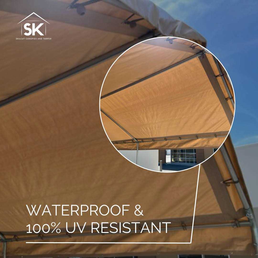 Skilcut Extra Heavy Duty Premium 16 Mil Valance Replacement Canopy Tarp Top Cover - Image 5