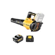 RUALION Cordless Leaf Blower Electric Leaf Blower Battery Powered 580CFM 3-Speed Dial Electric Battery Blower with 2 * 20V 3.0Ah Battery for Lawn