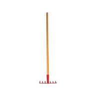 Rugg Buddy Bee 31 in. 7 Tine Steel Rake Wood Handle