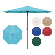 Simple Deluxe Outdoor Market Table Patio Umbrella with Button Tilt