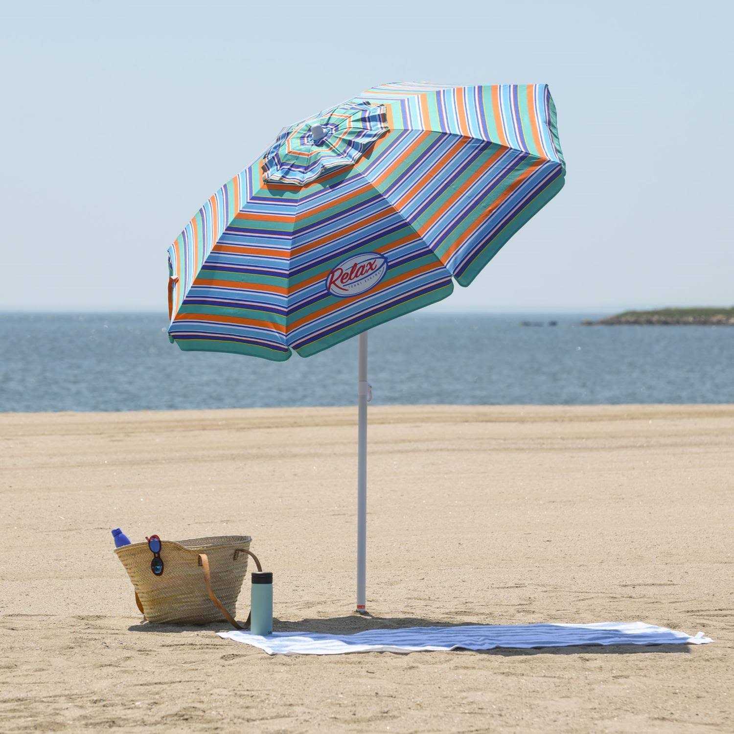 Tommy Bahama 6 ft. Tilt Tiltable Multicolor Beach Umbrella 8079889 - Image 3
