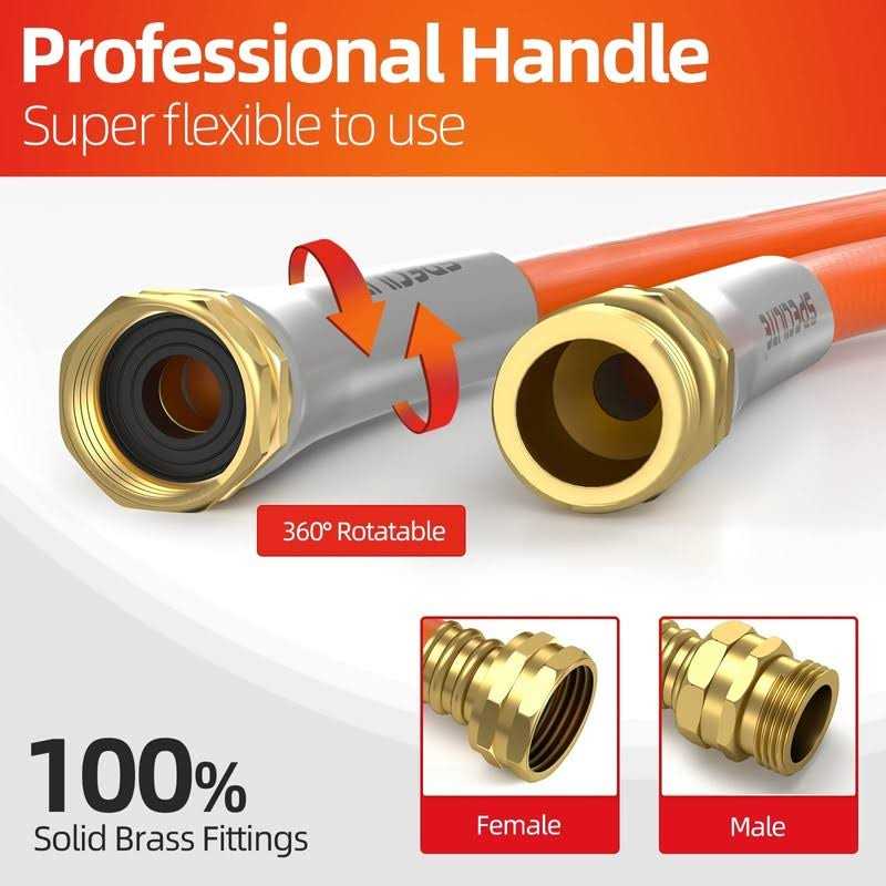Specilite Garden Hose 5/8 in Heavy Duty, Flexible and Lightweight Water Hose - Image 2
