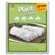 SUNPRO Plant Covers Freeze Protection,10Ft x 30Ft Reusable Floating Row Cover