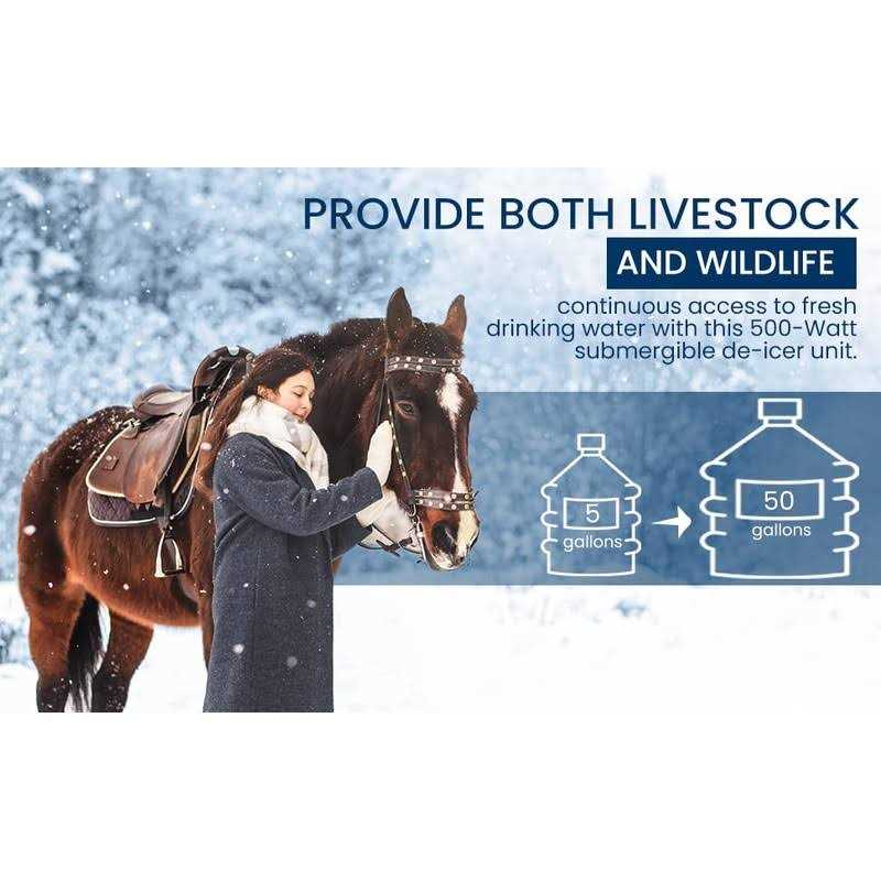 SLASHCOOL Upgraded 500-Watt De-Icer Submergible Cast Aluminum Utility De-Icer - Image 5