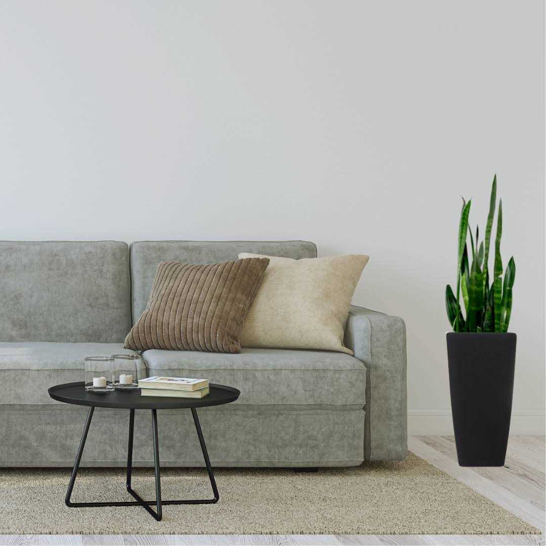 Stephan Roberts Rectangle 22 Inch Tall Planters Durable Lightweight Indoor Outdoor Planting Pots with Soil Saver Shelf/Drainage Holes - Image 4