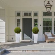 Stephan Roberts Rectangle 22 Inch Tall Planters Durable Lightweight Indoor Outdoor Planting Pots with Soil Saver Shelf/Drainage Holes