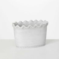 Sullivans Scalloped Edge Dish Garden Pot