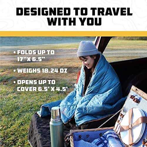 Wise Owl Outfitters Camping Blanket Packable & Waterproof Warm Camping Quilt - Image 2
