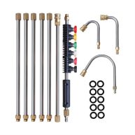 Xiny Tool Pressure Washer Extension Wand 10 Pack Upgrade Power Washer Lance with 5 Atomization Nozzle Tips