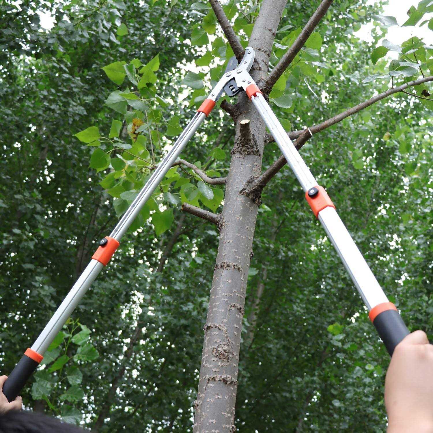 THANOS A1101 Extendable Anvil Loppers Tree Trimmer with Compound Action,Chops Thick Branch Ease,28-40&” Telescopic Heavy Duty Branch Cutter,2 inch - Image 4