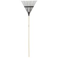 Truper 59 in. 18 Tine Steel Rake Wood Handle