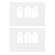 vidaXL Party Tent Sidewall 2 pcs with Window PE