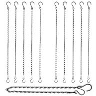 RIFNY Hanging Chains with Hooks Black Chain for Hanging Bird Feeders Planters Baskets Billboards Lanterns Wind Chimes Ornaments