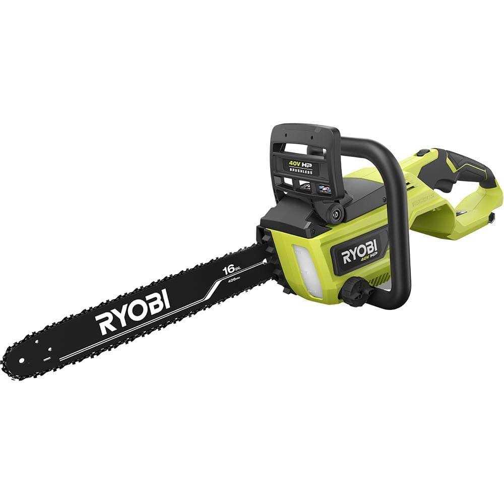 RYOBI 40V HP Brushless Battery Chainsaw w/Extra Chain - Image 4