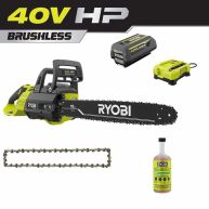 RYOBI 40V HP Brushless Battery Chainsaw w/Extra Chain