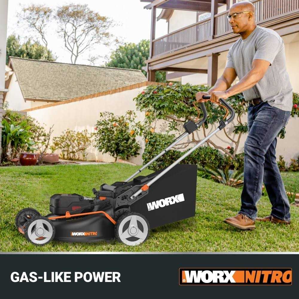 WORX NITRO POWER SHARE 40-volt 21-in Cordless Push 5 Ah WP772 - Image 3