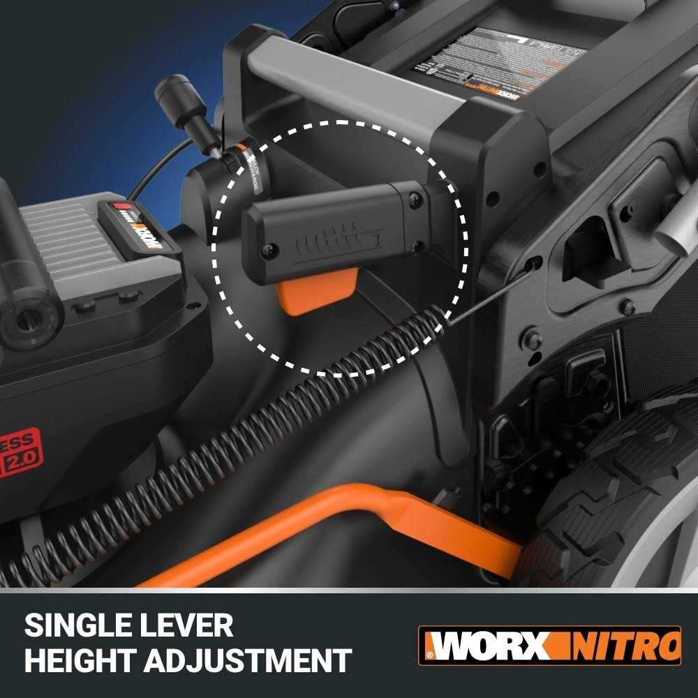 WORX NITRO POWER SHARE 40-volt 21-in Cordless Push 5 Ah WP772 - Image 4