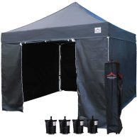UNIQUECANOPY 10’x10′ Ez Pop Up Canopy Tent Commercial Instant Shelter with Heavy Duty Roller Bag